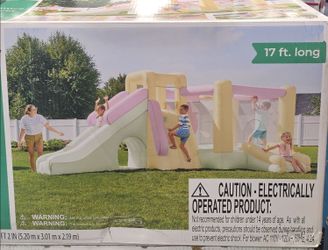 Inflatable Bounce House with Slide, 17 ft