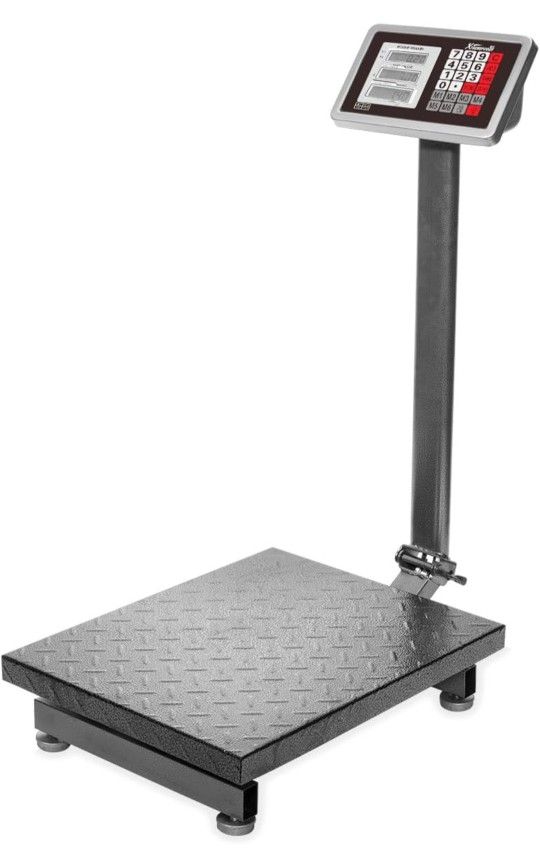 600LB Weight Computing Postal Scale Digital Floor Large Platform Warehouse Shipping LB Price Calculator Foldable
