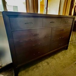 🔥 COMPLETE Full Size 3-Pc Espresso Bedroom Set (Frame, Dresser, Nightstand) – $350 OBO 🔥
