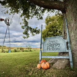 Sleepy Hollow Halloween Sign For Yard/ Garden