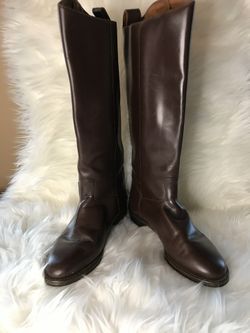 Nine West Size 7 1/2 Brown Leather  Riding Boits
