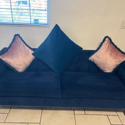 Navy Blue Sofa, Like New 