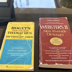 Roger’s New Pocket Thesaurus & Webster’s II New Riverside Dictionary