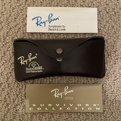 Vintage RayBan Ray ban Diamond Hard Case Only No Glasses Rare Old 1993 With Original Papers Sunglasses Eye Glasses Not Included