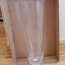 Tall Clear Glass Vase