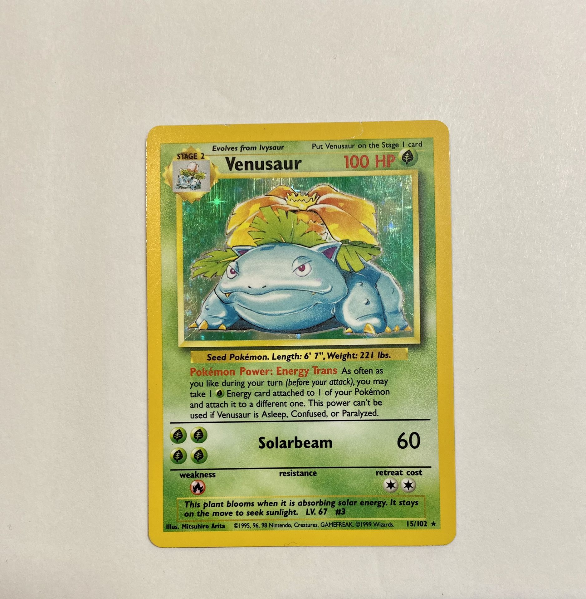 Venusaur 15/102. NEAR MINT/MINT (Price Is $3500),New Products : American Fashion Style Bags On Sale