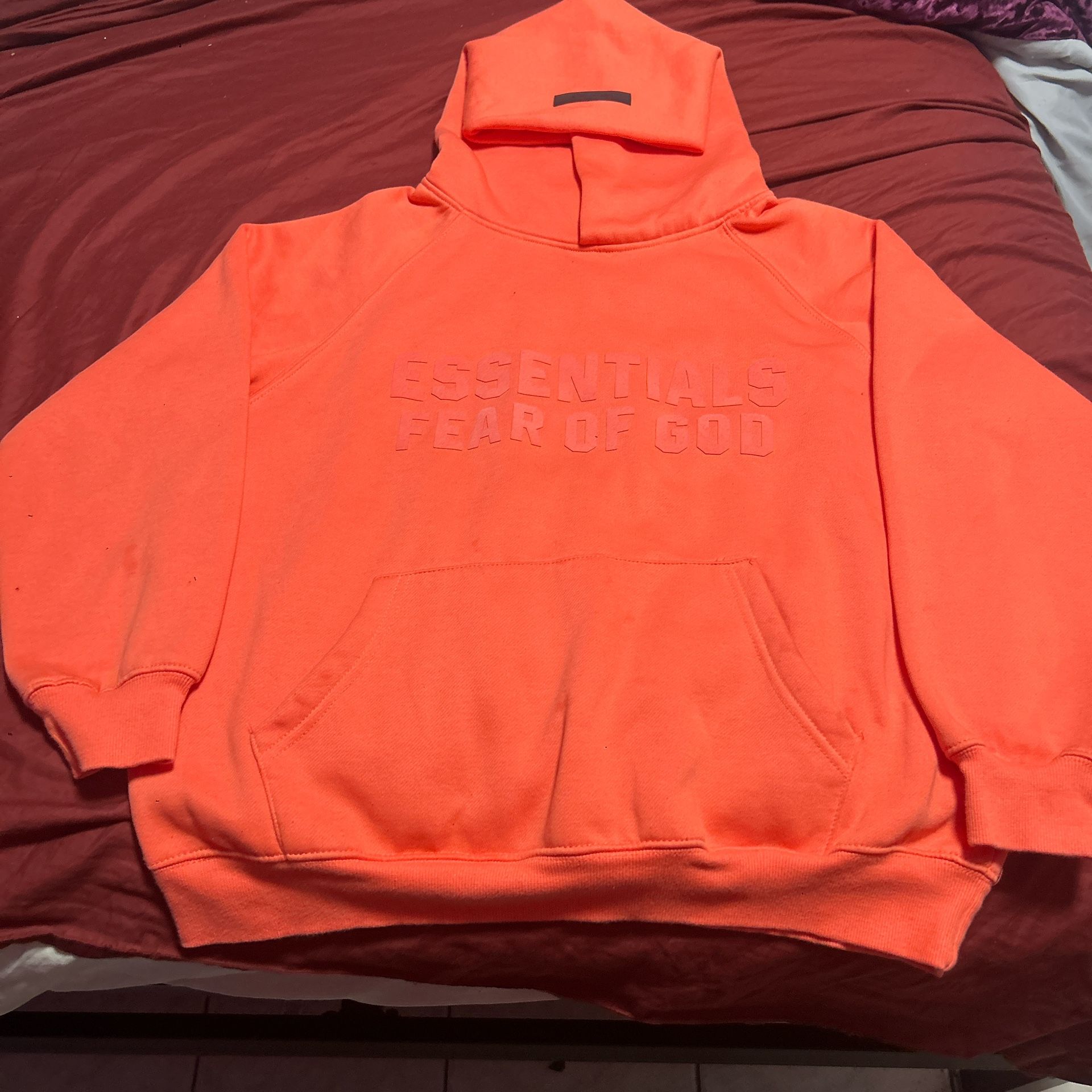 Fear of God Essentials Hoodie 'Coral' 