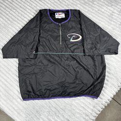 Arizona Diamondbacks  Mens Sz 2XL 1/4 Zip Majestic MLB Authentic Collection Vinatge 