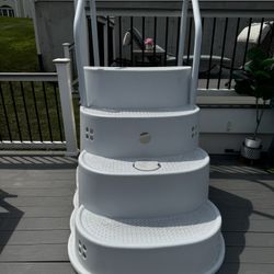 Above Ground Wedding Cake Stairs