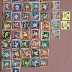 Pokemon stickers 48 pieces. including Gold, Purin,
