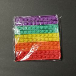 Push Pop Bubble It Silicone Sensory Fidget Rainbow Toy Autism Stress Relief Game