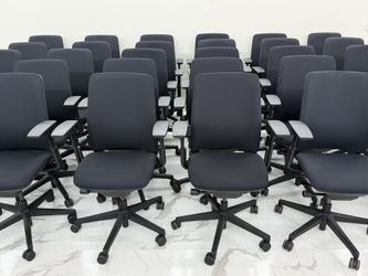 LIKE NEW CONDITION STEELCASE AMIA CHAIRS BLACK FABRIC, FULLY LOADED WITH LUMBAR SUPPORT! 100+ AVAILABLE IN STOCK! $400 EACH