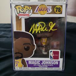 Signed Magic Johnson Funko Pop