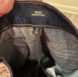 True Religion Ricky Relaxed Straight Jeans with Flap Pockets