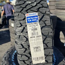BFGOODRICH ALL-TERRAIN KO3 LT275/70R17 TIRES FOR SALE!!!!!