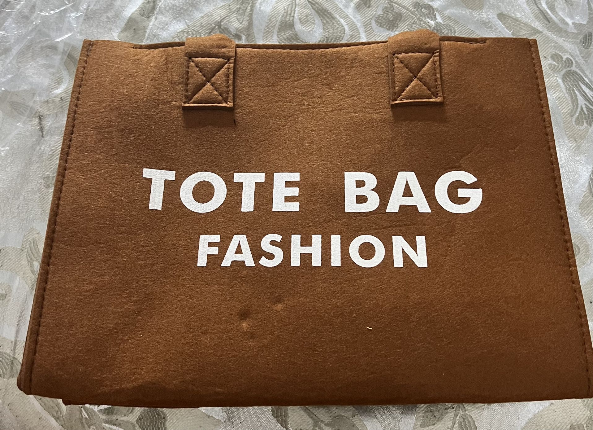 Brown tote bag
