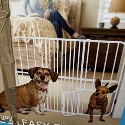 New Expandable (Pressure Mounted) Steel Pet Gate 24”-43” W x 24” H
