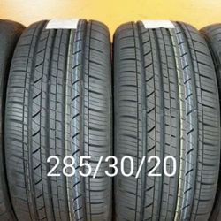 2   New Tires   For Sale   285/30/20      We Service Motorcycle Tires