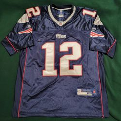 Used New England Patriots Tom Brady Reebok Jersey, Size 48