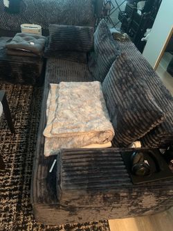 3-Seater Couch with Ottoman – Excellent Condition
