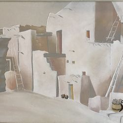 Canvas Painting, Measures 49 1/2 wide by 38" tall. Excellent condition! Awesome piece of Art work. 