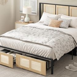 BED FRAME QUEEN SIZE WITH STORAGE DRAWERS BRAND NEW IN BOX!!!