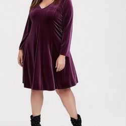 Velvet Swing Dress