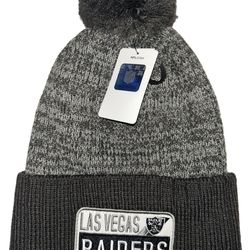 Las Vegas Raiders Cuffed Beanie Gray New