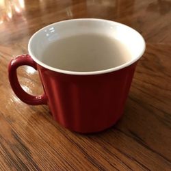 Like New 18 oz. Good Cook Red Ramekin with Handle - Dishwasher, Microwave, and Oven Safe