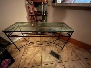 Art Deco Glass Sofa/Console Table