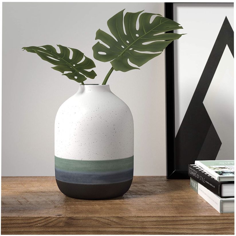 Indoor/Outdoor Hand Painted Modern Vase
