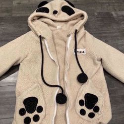 Cozy Panda Jacket Size Unknown But Guessing 6-8. Used 