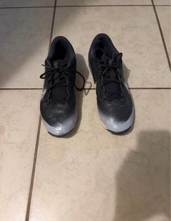 Nike Black and Silver Cleats