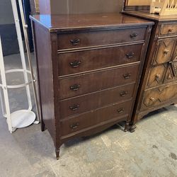 Vintage Wood Tallboy Dresser (in Store) 