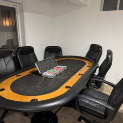 Competition Poker Table and Chips