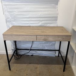 Threshold Loring Wood Writing Desk with Outlets
