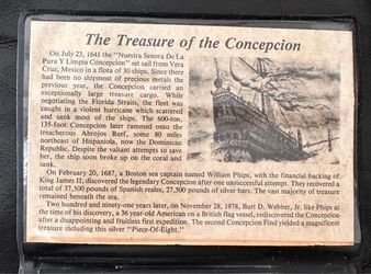 Treasure of the Concepcion Silver Piece-of-Eight Coin and Display Card