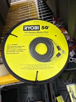 Ryobi 50ft 1/4" Pressure Washer Hose