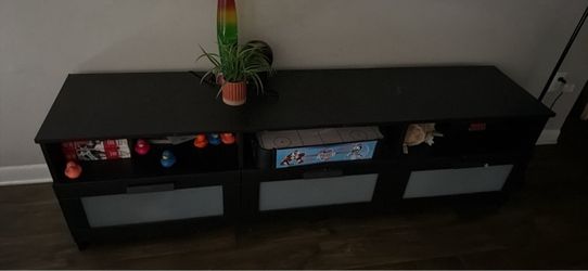 IKEA entertainment center with drawers