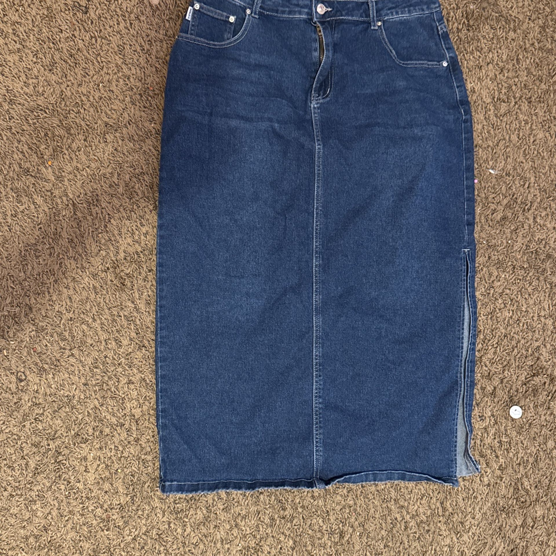Jean Skirt Long Size 14