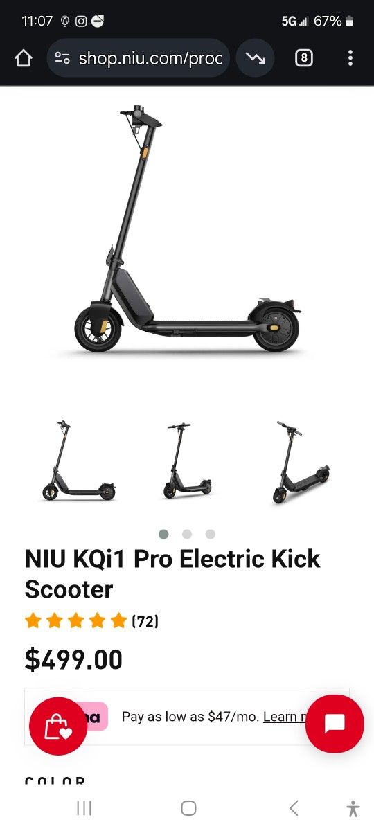 Nui Kqi1 Pro Electric Scooter