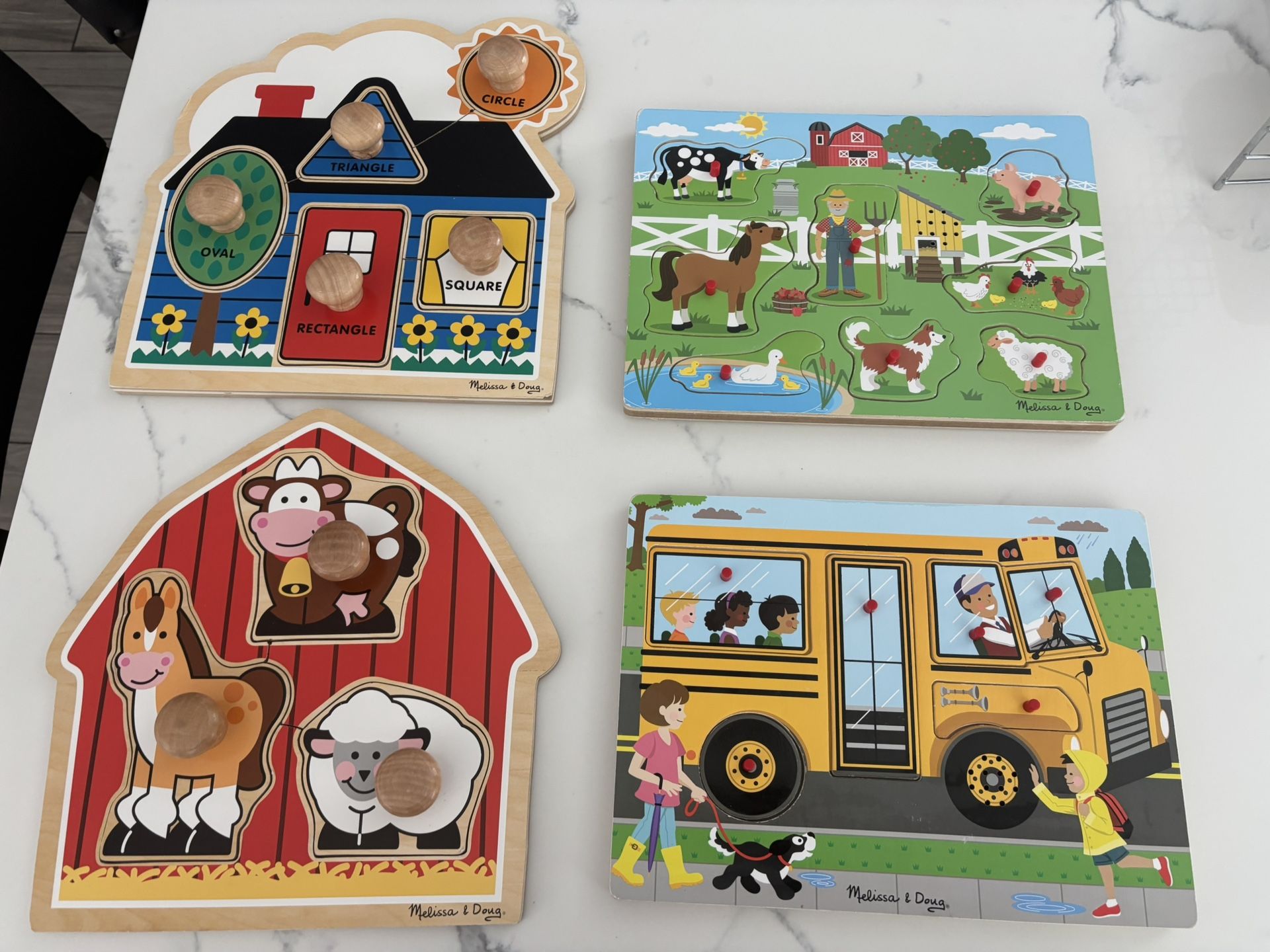 Lot Of 4 Melissa&Doug Puzzles