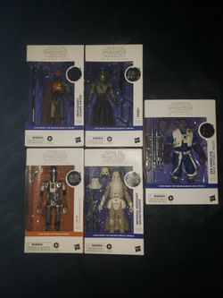 Star Wars Black Series The Mandalorian/Grogu First Edition White Boxes Wave 2 Set of Five