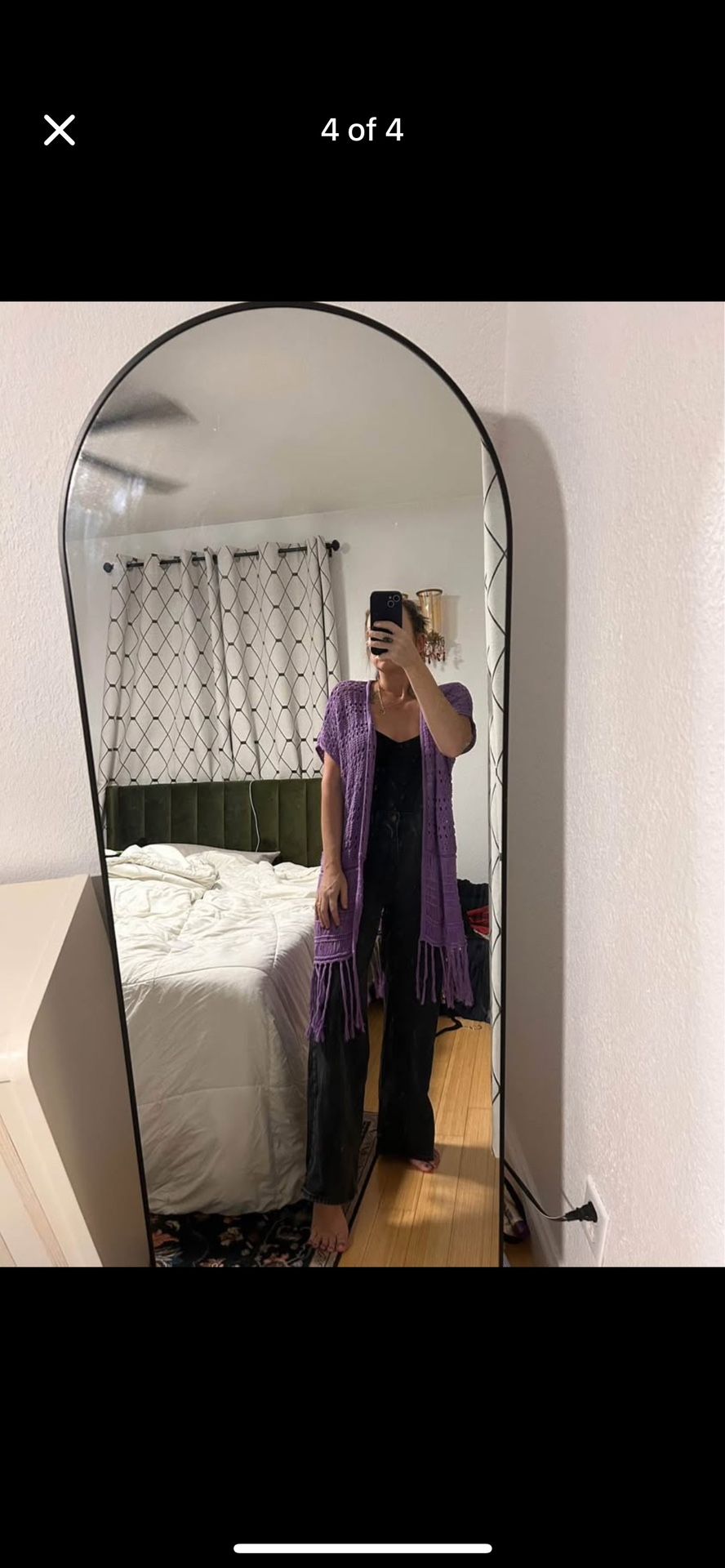 Vintage crocheted fringe kimono kimono