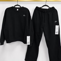 Black Alo Sweater And Sweatpants Set