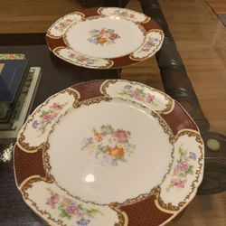 Gold Castle China (2) Hostess Plates