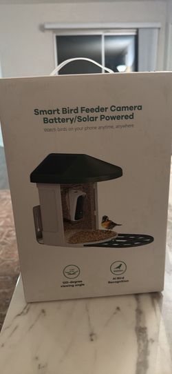 Smart Bird Feeder with Camera - Battery/Solar Powered AI Bird Recognition. NEW