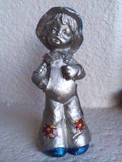 Vintage Pewter Peltro Casellato a Mano