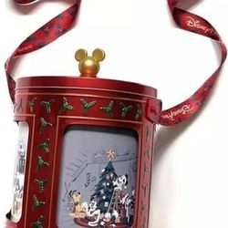 Vintage Disney Parks Mickey Christmas Carousel Popcorn Bucket