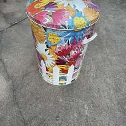 Large Mid Century Metal Storage Container 